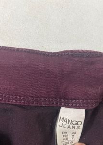 mango maroon jeans