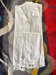 White Linen Redtape Short Kurta Cum Shirt