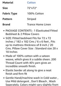 Trance Home Linen Fitted Bedsheet set