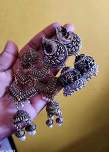 Beautiful Silver And Golden 💖 Earrings 😍