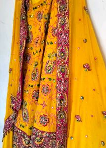 Gorgeous Yellow Embroidered Suit