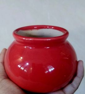 Red Ceramic Pot