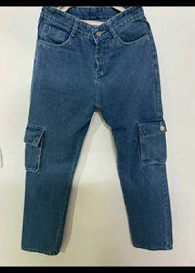 blue straight jeans