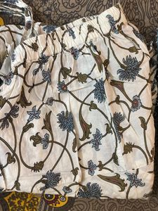 White Anarkali Cotton Suit
