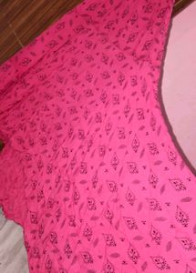 Printed Pink Colour Dress