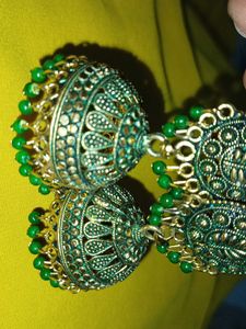 Green Latest Fancy Jhumka