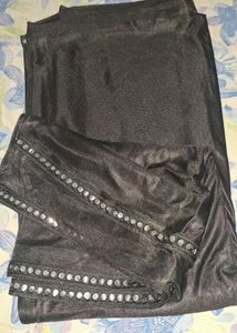 Black Saree Without Blouse