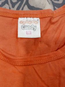 Cute Orange Graphic T-shirt