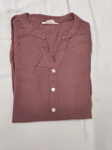 Saadaa Pure Cotton Mauve Colour Office Short Kurta
