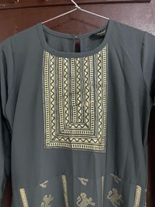 Designed Grey Kurta