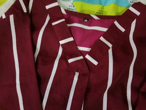 V Neck Red Shirt..