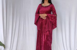 Velvet Gown Flared Sleeve 🤩