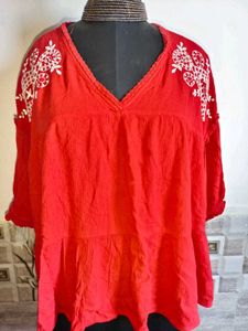 🎊Buy 1, Get 1 Free🎁XL/XXL Red Bohemian Top