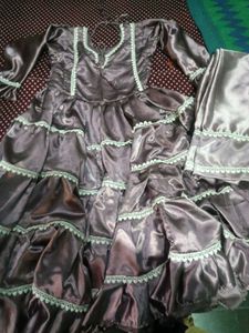 Elegant Ethnic gown &amp; Pants Set leyarr gow