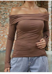 Stylish Brown Off-Shoulder Top