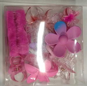 Pink Hair Clip Bundle