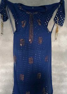 Navy Blue Colour Dress Georgus Beautiful Dres