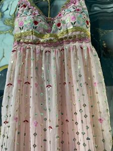 Nayra Elegant Pink Embroidered Suit Set