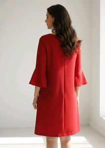 Elegant Red Midi Dress