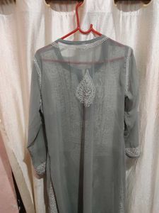 Grey Chikankari Kurta