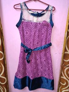 Lace Overlay Party Dress