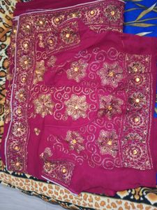 Embroidery Work Saree