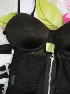 (1136)Black Mesh Lingerie Set