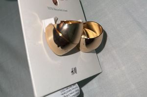 H&amp;M New Rose Gold Chunky Hoop Earrings