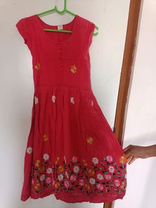 Peach flowered Print Kurti