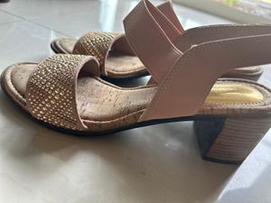 Elegant Pink Beige Sandals