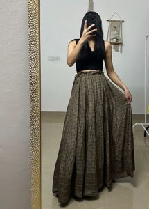 Ethnic Printed Flared Skirt