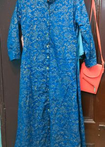 blue skirt kurti