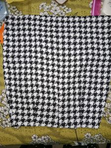 Brand New Black and White Checked Mini Skirt