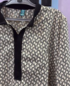 Patterned Long Sleeve Blouse formal