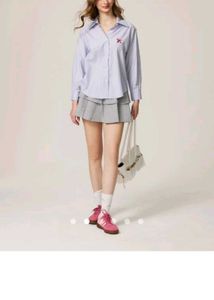 Striped Shirt w/ Bow Detail