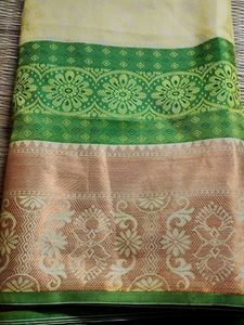 Elegant Cream Saree