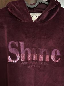 Maroon Velvet Hoodie
