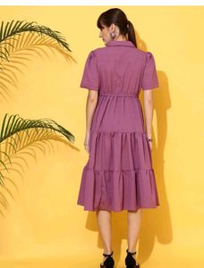 With Tag Ruffle Midi Dress