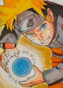 A4 Size Naruto And Sasuke Fighting drawing