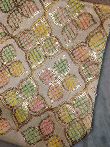 Embellished Floral Pattern Handbag