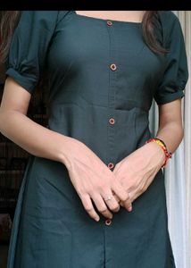 Cute Green Button-Down Dress