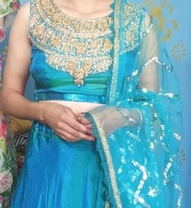 Elegant Teal Lehenga Choli Set