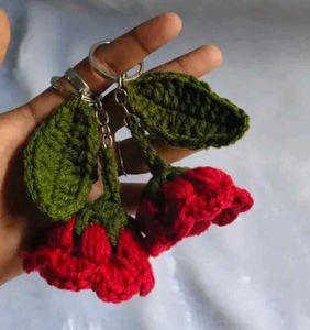 Crochet Flower Keychain
