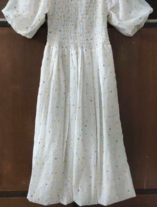 White Floral Mini Dress