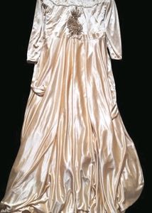 Ethnic Gowns, Golden Colour,XL Size