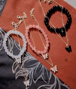 3 Bracelets Necklace Combo