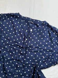 Polka Dot Tie Sleeve Top