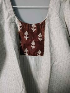 new Women White Kurta with dupatta