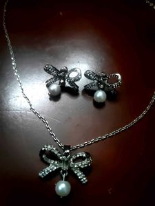 Bow Pearl Jewelry Set