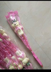 Pink Rose Teddy Bear Pack Of 12
